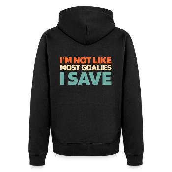 Gant de gardien de but de hockey sur glace Rondelle d’économie - Veste à capuche bio Premium Unisexe - noir - Dos - Nico (187cm)