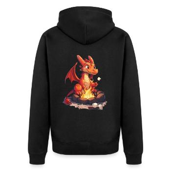 Dragon Guimauves Kawaii Dragon Enfants - Veste à capuche bio Premium Unisexe - noir - Dos - Nico (187cm)