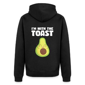 Avocat Guacamole Vegan Cadeau - Veste à capuche bio Premium Unisexe - noir - Dos - Nico (187cm)