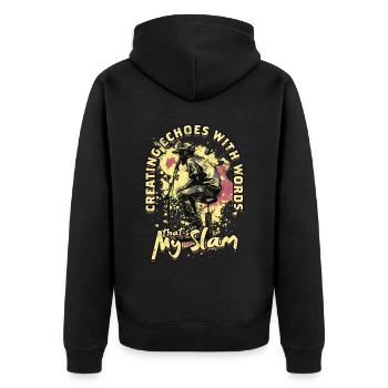 Poetry Slam Dichter Poetryslam - Veste à capuche bio Premium Unisexe - noir - Dos - Nico (187cm)
