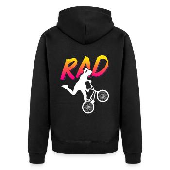 BMX Rider Fille Vélo Vélo Cascade Racing Enfants - Veste à capuche bio Premium Unisexe - noir - Dos - Nico (187cm)