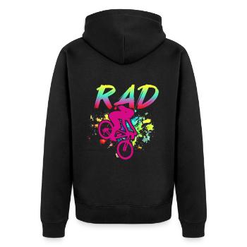 BMX Rider Fille Vélo Vélo Stunt Racing Enfants - Veste à capuche bio Premium Unisexe - noir - Dos - Nico (187cm)