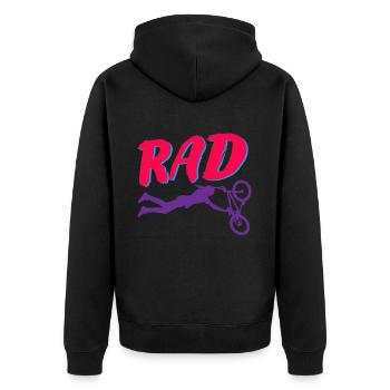 BMX Rider Fille Vélo Vélo Stunt Racing Enfants - Veste à capuche bio Premium Unisexe - noir - Dos - Nico (187cm)