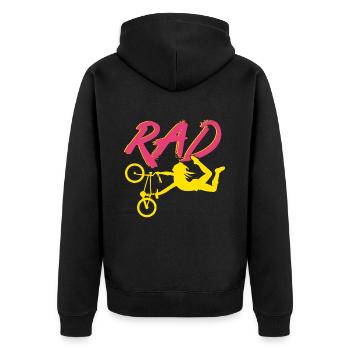 BMX Rider Fille Vélo Vélo Stunt Racing Enfants - Veste à capuche bio Premium Unisexe - noir - Dos - Nico (187cm)