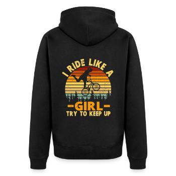 BMX Rider Fille Vélo Vélo Stunt Racing Enfants - Veste à capuche bio Premium Unisexe - noir - Dos - Nico (187cm)