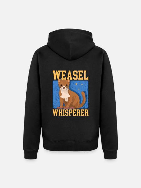 Weasel Mouse Weasel Hermännchen Gift - Unisex Premium Organic Zip Hoodie - black