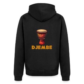 Djembé Tambours Africains - Veste à capuche bio Premium Unisexe - noir - Dos - Nico (187cm)