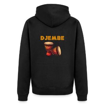 Djembé Tambours Africains - Veste à capuche bio Premium Unisexe - noir - Dos - Nico (187cm)