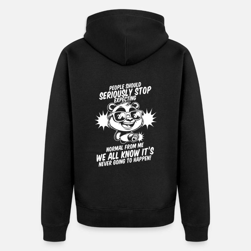 Panda géant Panda Ours - Veste à capuche bio Premium Unisexe - noir