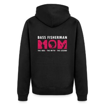 Pêcheur d’achigan Maman L’idole Le mythe Amateur de pêche - Veste à capuche bio Premium Unisexe - noir - Dos - Nico (187cm)