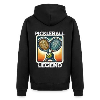 Légende du pickleball - Veste à capuche bio Premium Unisexe - noir - Dos - Nico (187cm)