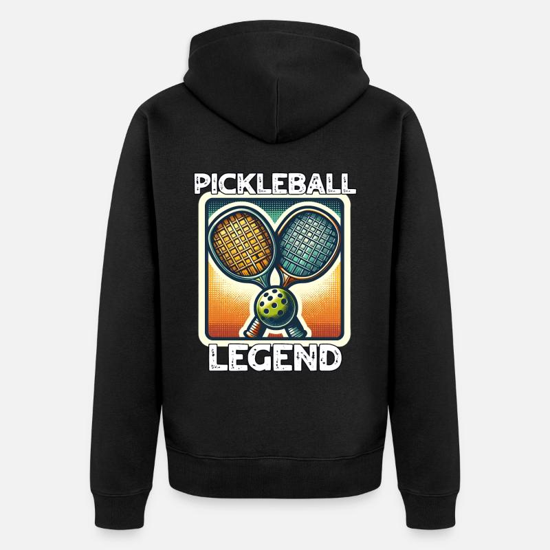 Légende du pickleball - Veste à capuche bio Premium Unisexe - noir