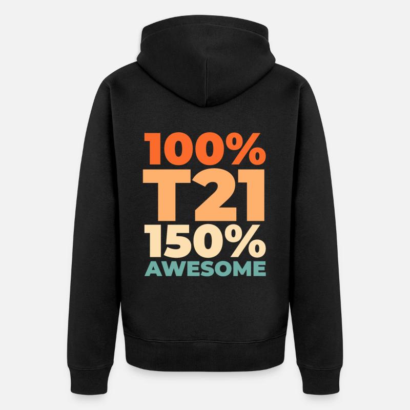 Flugzeug Pilot - Unisex Premium Bio Zip Hoodie - Schwarz