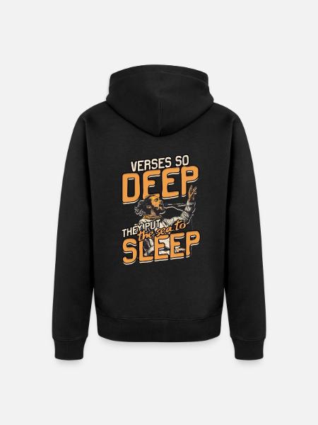 Poetry Slam - Unisex Premium Bio Zip Hoodie - Schwarz