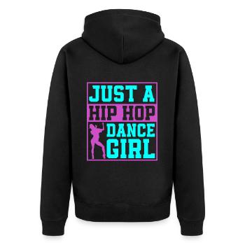 HipHop -Tänzer Breakdancing Der 80er 90er Hip Hop - Unisex Premium Bio Zip Hoodie - Schwarz - Hinten - Nico (187cm)