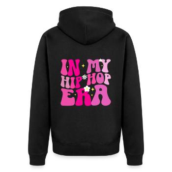 HipHop -Tänzer Breakdancing Der 80er 90er Hip Hop - Unisex Premium Bio Zip Hoodie - Schwarz - Hinten - Nico (187cm)