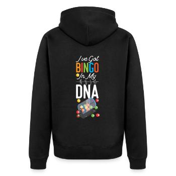 Bingo Player I've Got Bingo In My - Unisex Premium Bio Zip Hoodie - Schwarz - Hinten - Nico (187cm)