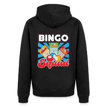 Bingo Player Bingo Squad - Unisex Premium Organic Zip Hoodie - black - Back - Nico (187cm)