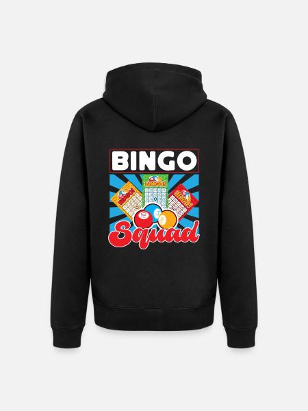 Bingo Player Bingo Squad - Unisex Premium Organic Zip Hoodie - black