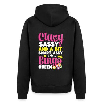 Bingo Player Classy Sassy And A - Unisex Premium Organic Zip Hoodie - black - Back - Nico (187cm)