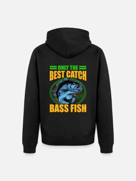 Nur der beste Fang Barschfische - Unisex Premium Bio Zip Hoodie - Schwarz
