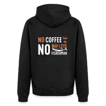 Pêcheur de doré Pas de café Pas de canne à pêche Café - Veste à capuche bio Premium Unisexe - noir - Dos - Nico (187cm)