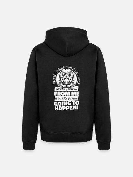 Old English Shepherd Bobtail - Unisex Premium Organic Zip Hoodie - black