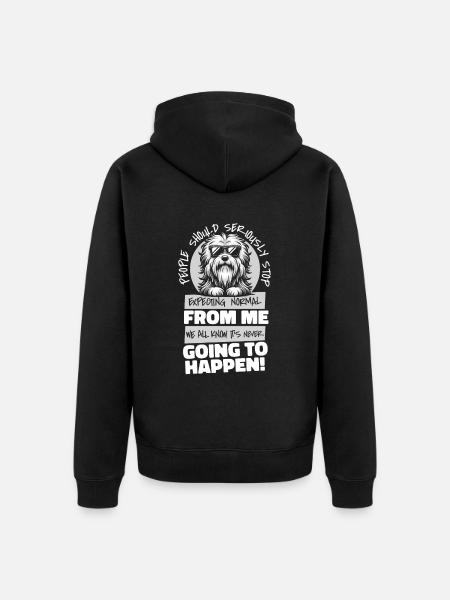 Old English Shepherd Bobtail - Unisex Premium Organic Zip Hoodie - black