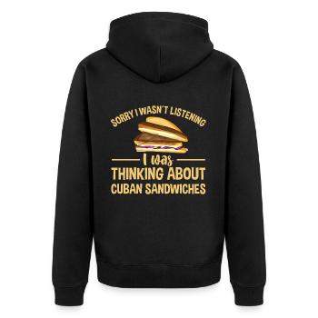 Sandwich Cuban Sandwich Sandwich Master Food - Veste à capuche bio Premium Unisexe - noir - Dos - Nico (187cm)