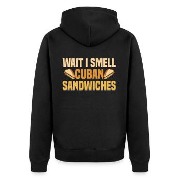Sandwich Master Deli Sub Lover Sandwich Day Food - Unisex Premium Organic Zip Hoodie - black - Back - Nico (187cm)