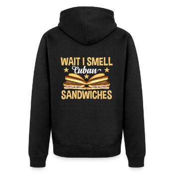 Sandwich Master Deli Sub Lover Sandwich Day Food - Unisex Premium Organic Zip Hoodie - black - Back - Nico (187cm)