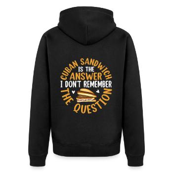 Sandwich Master Deli Sub Lover Sandwich Day Food - Unisex Premium Organic Zip Hoodie - black - Back - Nico (187cm)