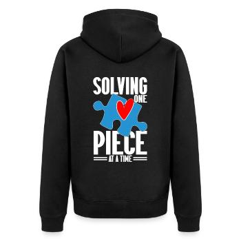 Puzzle Pièce Puzzle Amateur de Puzzle - Veste à capuche bio Premium Unisexe - noir - Dos - Nico (187cm)