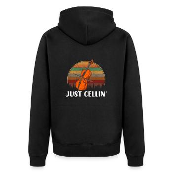 Violoncelle Just Cellin - Veste à capuche bio Premium Unisexe - noir - Dos - Nico (187cm)