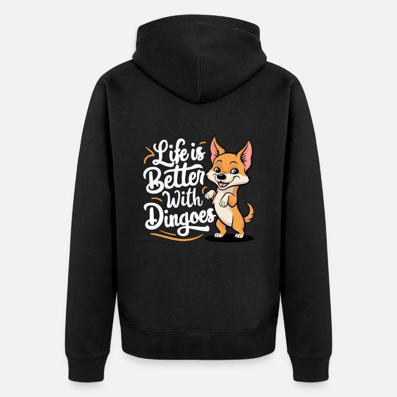 Dingo australien - Veste à capuche bio Premium Unisexe - noir