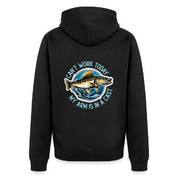 La pêche au doré ne peut pas fonctionner aujourd’hui, mon amateur de pêche - Veste à capuche bio Premium Unisexe - noir - Dos - Nico (187cm)