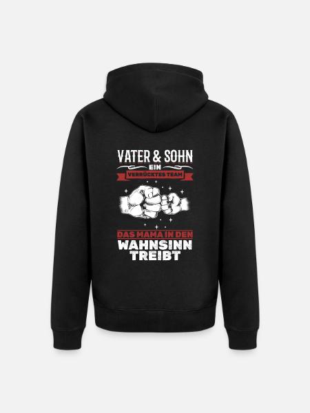 Father & Son Strong & Hilarious Together - Unisex Premium Organic Zip Hoodie - black