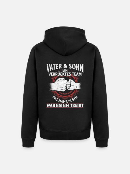 Father & Son Strong & Hilarious Together - Unisex Premium Organic Zip Hoodie - black