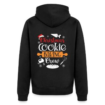 Baker - Unisex Premium Organic Zip Hoodie - black - Back - Nico (187cm)