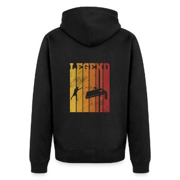 Cornhole - Unisex Premium Organic Zip Hoodie - black - Back - Nico (187cm)