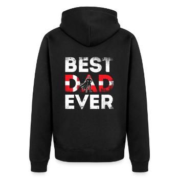 Meilleur papa de tous les temps - Danemark - Veste à capuche bio Premium Unisexe - noir - Dos - Nico (187cm)