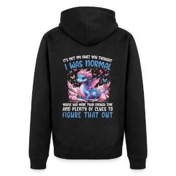 T-shirt Dragon Conte de fées Dragon Kanji japonais - Veste à capuche bio Premium Unisexe - noir - Dos - Nico (187cm)