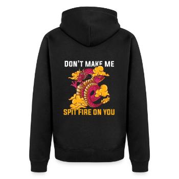 T-shirt Dragon Conte de fées Dragon Kanji japonais - Veste à capuche bio Premium Unisexe - noir - Dos - Nico (187cm)