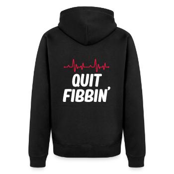 Arrêtez de fibbin' drôle cardiologue médical - Veste à capuche bio Premium Unisexe - noir - Dos - Nico (187cm)
