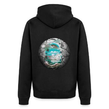 Nature Licornes Animaux mythiques Chevaux Corne de cheval - Veste à capuche bio Premium Unisexe - noir - Dos - Nico (187cm)