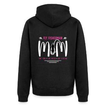 Pêcheur à la mouche Maman L’idole Le mythe Chasse au poisson - Veste à capuche bio Premium Unisexe - noir - Dos - Nico (187cm)