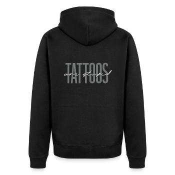 Les tatouages sont stupides drôles anti-tatouage - Veste à capuche bio Premium Unisexe - noir - Dos - Nico (187cm)