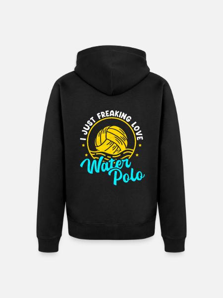 Waterpolo waterpolo speler cadeau - Uniseks Premium bio ziphoodie - zwart