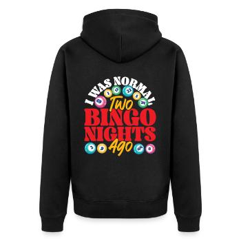 Bingo Player I Was Normal Two - Unisex Premium Organic Zip Hoodie - black - Back - Nico (187cm)