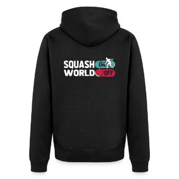 Squash Squash On World Off - Veste à capuche bio Premium Unisexe - noir - Dos - Nico (187cm)